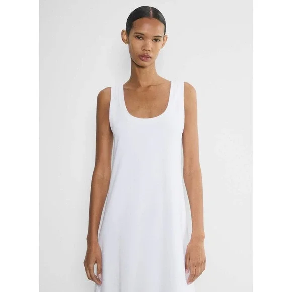 Aritzia Babaton InterLock Cotton Hilma Dress, White, Large - Picture 4 of 4